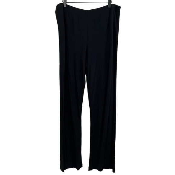 Neiman Marcus Black Mesh Wide Leg Palazzo Pants Size XL - Picture 1 of 4